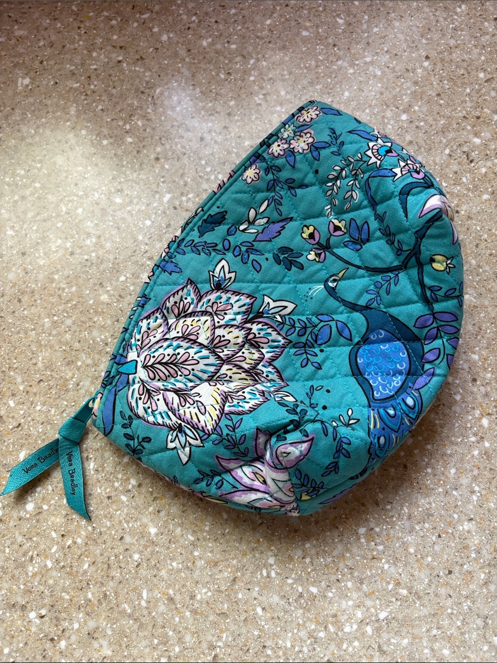 Vera Bradley Peacock Garden Cosmetic Bag